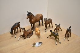 A Beswick Pottery Dartmoor Pony 'Jentyl' designed by Arthur Gredington in brown gloss, 16cm and sold