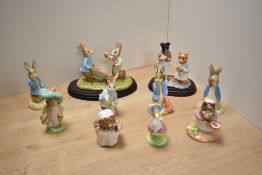 A collection of ten Royal Doulton/John Beswick, Beswick Ware Beatrix Potter figures, various to