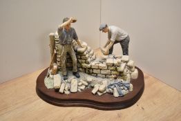 A limited edition Border Fine Arts figure group 'A Warm Day Walling' number 392/1250, designed by
