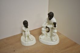 Two Minton porcelain and bronze figures comprising Travellers Tales MS1 and Spellbound MS2.