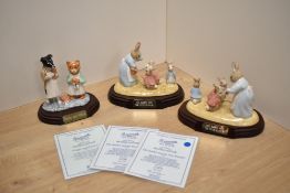 A group of three Royal Doulton Beswick Ware Beatrix Potter figure groups, comprising Ginger and