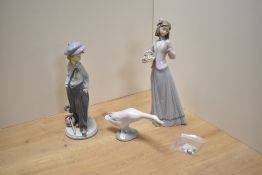 A Lladro porcelain figure 'The Wanderer' with printed and impressed marks to underside 21cm sold