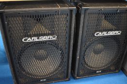 A pair of Carlsbro Beta 115 speakers