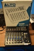 An Alto Professional ZMX122FX eight channel mixer