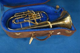 A B & S Sonara Tenor Horn in vintage lined case