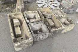 A selection of reconstituted garden planters