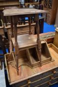 A 19th Century plant stand and corner shelf