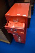 A metal filing drawer cabinet, containing OS Maps etc , height approx. 94cm