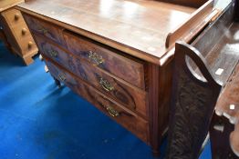 A Victorian part walnut bedroom chest of two over two drawers