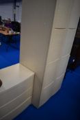 A modern laminate three piece bedroom suite , Alstons, stylised design