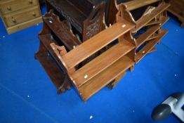 A selection of various wall shelves