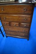 A traditional Stag bedroom chest, approx dimensions W82 D47 H113cm