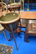 Two vintage torchere/jardiniere stands