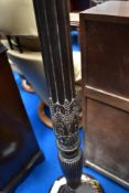 An early 20th Century mahogany standard lamp
