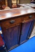 A 19th Century and later stained frame side cabinet, dimensions approx. H108 W77 D31cm