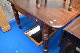 A 19th Century Gillows style mahogany dining table, no additional leaves