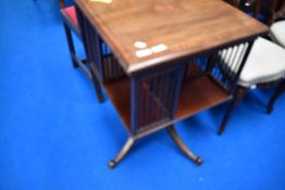 An Edwardian mahogany revolving bookcase, approx 52 x 52cm
