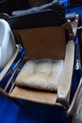 A vintage chair , Sircocco by Arne Norell , Safari style in beige leather