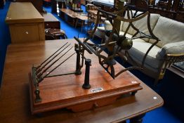 A 19th Century wool winder, labelled for Goodbrand and Co Ltd