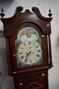 A 19th Century mahogany long cased clock having eight day movement with painted moonphase dial