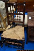 A 19th Century spindle back dining chair