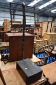 A 19th Century rustic music stand with step to base
