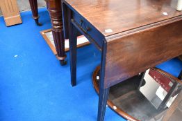 A 19th Century mahogany pembroke style table , closed dimensions approx 91 x 45cm