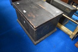 A 19th Century stained frame chest of small proportions, unlocked but no key, approx. Width 49cm