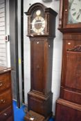 An early 20th Century oak long cased clock