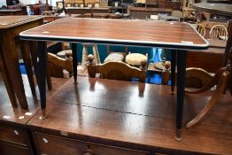 A vintage coffee table on dansette style legs, approx. 69 x 44cm