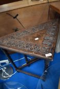 A late 19th Century gateleg 'triangular' table