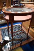 An Edwardian bijouterie table of oval form