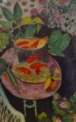 After Henri Matisse (1869-1954, French), coloured print, 'Les Poissons Rouges, 1911', framed and