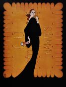 After Rene Gruau (1909-2004, Italian), coloured print, 'L'Art et les Biscuits' for the 1992