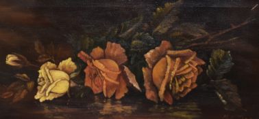 M.E. Tansley (19th Century, British), oil on canvas, A still life arrangement depicting yellow