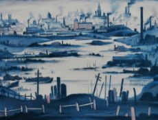 After Laurence Stephen Lowry (1887-1976, British), coloured print, 'The Lake, 1937', limited edition