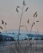 After Jean Duffy (1888-1964), coloured print, 'October Evening', framed, mounted, and under glass,