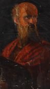 19th Century Italian School, oil on canvas, A portrait of an elderly, bearded philosopher,