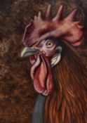 S.Radnedge (20th Century), gouache/watercolour, An attractive head study of a rooster, signed and