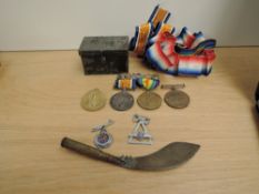 A WWI Medal Pair 197702 GNR W.ARMISTEAD.R.A along with a Merchant Marine Medal 1914-1918 to