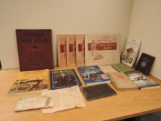 A collection of Books and Manuals including The Daily Mail War Atlas WWII, The Imperial Naval &