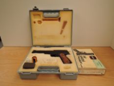 A H.Weihrauch.Sportwaffenfabrik. Mellrichstadt, made in Germany .22 Pistol HW45, in fitted case