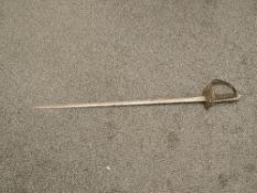 A British Officers Sword, having decorated blade and marked By Appointment to her Majesty Queen
