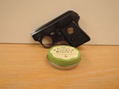 A EM-GE Model 3 6mm Blank Firing Pistol with tin of blanks,