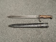 A German Mauser Bayonet pattern 1915, blade marked Waffenfabrik Mauser A.G. Oberndore, blade