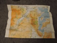 Four vintage Maps showing D-Day Operations, 50 Div D-Day to D+9, 6 AB Div 3 and 5 Para Ddes