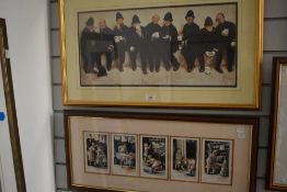 Nine Pints of the Law' after Lawson Wood (1878-1957, British) and a montage after Margaret