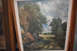 The Cornfield, a framed print after Constable taken from the National Galleries London.