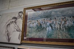 After Elizabeth Southerden Thompson (1846-1933, British), coloured print, 'Scotland Forever!',