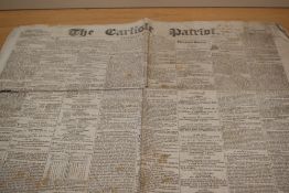 A mid-Victorian The Carlisle Patriot newspaper, dated Saturday July 27th 1850